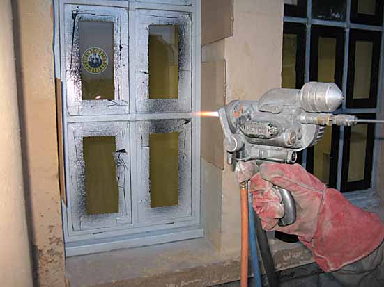 Flame Spraying Zinc